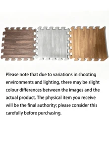 10 Pcs/Pack, 11.8 Inch, 1cm Thick High-Strength Interlocking Floor Mats, Wood Grain Pattern, Suitable For Living Room, Kitchen, Bedroom, Anti-Collision/Anti-Fall/Moisture-Proof, Puzzle Foam Flooring, Also Suitable For School, Gym, Yoga - Wood Grain Flooring - View 2