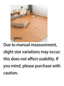 10 Pcs/Pack, 11.8 Inch, 1cm Thick High-Strength Interlocking Floor Mats, Wood Grain Pattern, Suitable For Living Room, Kitchen, Bedroom, Anti-Collision/Anti-Fall/Moisture-Proof, Puzzle Foam Flooring, Also Suitable For School, Gym, Yoga - Wood Grain Flooring - View 12