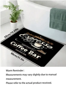 1pc Home Decor, Coffee Machine Water Absorption Mat, Counter Tableware Drying Pad, Diatomite Kitchen Dining Mat, Coffee Print Dish Drying Mat, Washable Anti-Slip Drainage Mat, Suitable For Kitchen Character Bar - Multicolor - View 19