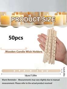 Batang Kayu Pelubang untuk Lilin, Penahan Sumbu Lilin, Penstabil Sumbu Lilin Aromaterapi, Bahan Pembuatan Lilin DIY - MultiWarna - View 11