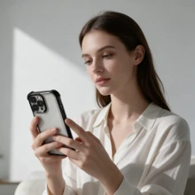 Teckwe Phone Case: Luxurious Four-Corner Anti-Fall Shockproof Electroplated Transparent Phone Case, Compatible With IPhone 18/17/16/15/14/13/12/11 Pro Max Plus Air, Transparent Anti-Drop Design, Suitable For 17Pro And 17ProMax, Soft Frame, Minimalist Style, Protects The Phone - Black - View 7