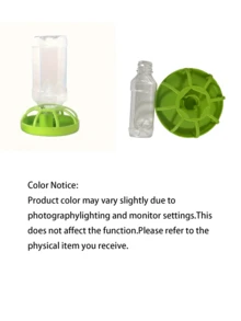 1pc Automatic Drinking Water Dispenser Feeder For Pet Turtles, Lizards, And Other Reptiles In Terrarium, Vivarium, Or Tortoise Table With Landscape Fence And Water Bowl - Multicolor - View 3