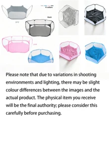 Portable Small Animal Exercise Playpen Foldable Outdoor Pet/Guinea Pig/Bubble Ball Tent - Multicolor - View 2