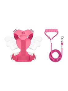 Lightweight Angel Wings Pet Harness & Leash Set, No-Pull Walking Strap For Small & Medium Dogs - Multicolor - View 10