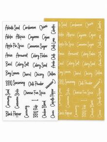 Haus Hana Spice Jar Labels, Self-Adhesive Seasoning Stickers, Minimalist Kitchen Pantry Labels For Spice Containers, Jars & Food Storage, Kitchen Organization Accessories For Home, Cooking & Daily Use - Multicolor - View 18