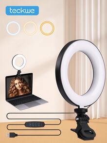 Teckwe Video Conference Lighting Kit, Ring Light For Monitor Clip On, For Remote Working, Distance Learning, Zoom Call Lighting, Self Broadcasting And Live Streaming, Computer Laptop Video Conferencing - 6"RING LIGHT - View 1