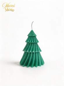 Muroi Mono 1pc/3pcs Christmas Tree Shaped Aromatherapy Candles, 3D Pleated Layered Christmas Candles, Holiday Home Dining Table Decorations, Holiday Gifts - pine tree - View 9
