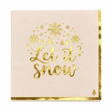 Cirelle 1Set/16pcs Foil Snowflake Square Paper Napkins, Elegant Disposable Holiday Dinner Napkins For Christmas Party, Thanksgiving, Winter Celebration, Dining Table, Dinner Party, Festive Table Decor & Holiday Home Decoration - multicolor - View 11