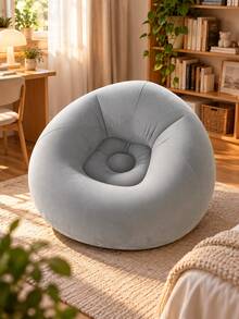 1 Piece Inflatable Sofa Chair, Foldable Portable Inflatable Leisure Chair With Backrest, Soft Bean Bag Style Seat For Living Room Bedroom Balcony Dormitory Outdoor Camping - Multicolor - View 6