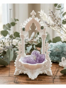 Rak Pajangan Perhiasan Resin Melengkung | Rak Pajangan Dekoratif Bergaya Vintage untuk Kalung, Cincin, Kristal, dan Aksesoris | Cocok untuk Meja Rias, Lemari, Kamar Mandi, Kamar Tidur - MultiWarna - View 3