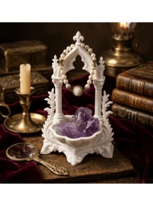 Rak Pajangan Perhiasan Resin Melengkung | Rak Pajangan Dekoratif Bergaya Vintage untuk Kalung, Cincin, Kristal, dan Aksesoris | Cocok untuk Meja Rias, Lemari, Kamar Mandi, Kamar Tidur - MultiWarna - View 11