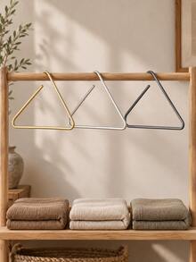 Cirelle 1PC Solid Aluminum Alloy Triangle Clothes Hanger, Luxury Non-Slip Non-Marking Hanger, Wet & Dry Use Durable Garment Storage Rack, Space Saving Closet Organizer For Bedroom Balcony, Housewarming Gift - Multicolor - View 2