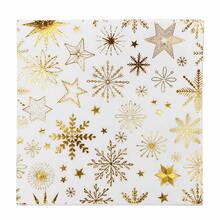 Cirelle 1Set/16pcs Foil Snowflake Square Paper Napkins, Elegant Disposable Holiday Dinner Napkins For Christmas Party, Thanksgiving, Winter Celebration, Dining Table, Dinner Party, Festive Table Decor & Holiday Home Decoration - multicolor - View 12
