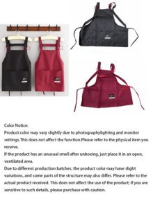1pc Waterproof & Oil-Resistant Kitchen Apron, Suitable For Home Use, With Pockets, Polyester Anti-Stain, Cooking Apron For Home, Restaurant, Crafts, Gardening, Bbq, School, Cafe, Unisex, Great Gift - One Size Fits All - View 4