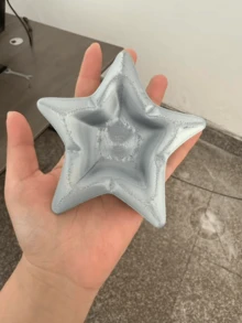 1PC 3D Printed Bubble Star Jewelry Tray Creative Ins Style Accessory Organizer High Aesthetic Gift For Women Home Decor - Silver - View 6