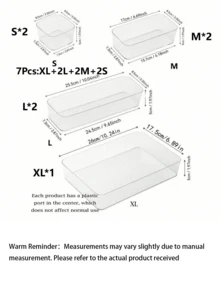Transparent Drawer Storage Boxes, Suitable For Cosmetics, Lipstick, Perfume, Brushes, Eyeshadow, Skincare, Kitchen Utensils, Snacks, Stationery, Room Decor, Home Decor, Bathroom Decor, Desk Accessories - Clear - View 9