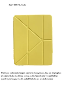 1 buah Casing Pelindung Tablet Lipat Berbentuk Y Akrilik, Kuning Lemon, Penutup Magnetik, Penyangga Multi-Sudut, Slot Pena, Cangkang Belakang Akrilik Transparan Tinggi Anti-Tekuk Anti-Gores, Mode Tidur/Bangun, Casing Pelindung Tablet Kasual/Minimalis/Kuning - Kuning - View 7