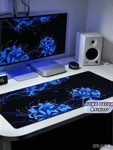 1PC LARGE EXTRA LARGE NON SLIP WASHABLE RUBBER BASE DURABLE CRIMSON FLOWER JAPANESE PATTERN GAMING MOUSE PAD DESK MAT FOR OFFICE COMPUTER HOME GAMING DESK DECOR BACK TO SCHOOL GIFT - View 5