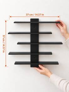 5-Tier Multifunctional Wall-Mounted Display Rack, Available In 2 Colors. Designed As Architectural Art Decor To Save Space, Corner Shelf, Wall-Mounted Triangle Shelf, Wall Partition Rack, Bathroom Shelf, Kitchen Wall Organizer - Multicolor - View 6