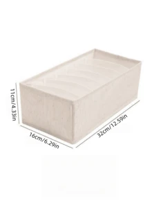 Hộp lưu trữ bằng vải nhiều ngăn với các vách ngăn chia ô, sắp xếp gọn gàng tất, thắt lưng, đồ lót và phụ kiện nhỏ trong ngăn kéo tủ quần áo, giữ tủ đồ ngăn nắp - Nhiều màu - Xem 9