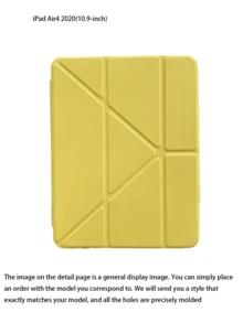 1 buah Casing Pelindung Tablet Lipat Berbentuk Y Akrilik, Kuning Lemon, Penutup Magnetik, Penyangga Multi-Sudut, Slot Pena, Cangkang Belakang Akrilik Transparan Tinggi Anti-Tekuk Anti-Gores, Mode Tidur/Bangun, Casing Pelindung Tablet Kasual/Minimalis/Kuning - Kuning - View 8
