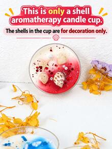 Joivida 1/2Pcs Beach Scented Soy Wax Candles, Conch Jar Candle With Seashell Starfish Decor, Coastal Aromatherapy Home Fragrance For Bedroom Bathroom, 6 Scents, Perfect Gift(Random Shell Size & Color; Slight Bead/Glitter Shedding Is Normal) - multicolor - View 4