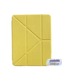 1 buah Casing Pelindung Tablet Lipat Berbentuk Y Akrilik, Kuning Lemon, Penutup Magnetik, Penyangga Multi-Sudut, Slot Pena, Cangkang Belakang Akrilik Transparan Tinggi Anti-Tekuk Anti-Gores, Mode Tidur/Bangun, Casing Pelindung Tablet Kasual/Minimalis/Kuning - Kuning - View 1