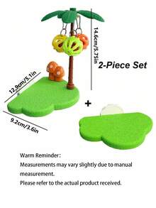 1pc Cloud/Palm Tree Bell Perch, Parrot Climbing Scratching Toy, Bird ...