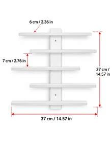 5-Tier Multifunctional Wall-Mounted Display Rack, Available In 2 Colors. Designed As Architectural Art Decor To Save Space, Corner Shelf, Wall-Mounted Triangle Shelf, Wall Partition Rack, Bathroom Shelf, Kitchen Wall Organizer - Multicolor - View 17