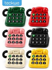 1pc Retro Telephone-Shaped Temporary Parking Number Plate, Magnetic Privacy Handset, Customizable Phone Number Display, Residue-Free Dashboard Contact Sign For Cars - A - View 1