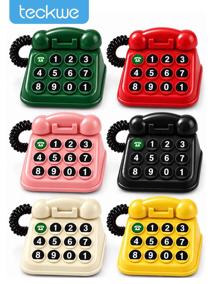 1pc Retro Telephone-Shaped Temporary Parking Number Plate, Magnetic Privacy Handset, Customizable Phone Number Display, Residue-Free Dashboard Contact Sign For Cars - A - View 1
