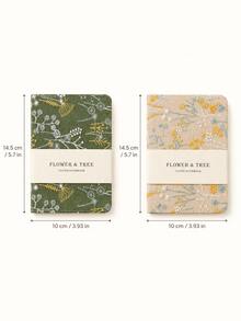 Cirelle 1pc A6 Linen Embroidered Notebook, Vintage Floral Fabric Cover Journal, Thick Pocket Notepad For Travel, School, Office, Handmade Diary, Gift For Her - multicolor - View 6