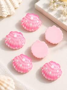 0.98 Inch / 2.5cm Resin Seashell Decor, Mini Artificial Seashell Ornament For Wedding, Holiday, Home Crafts & Home Decor Accessories - Gradient powder - View 2