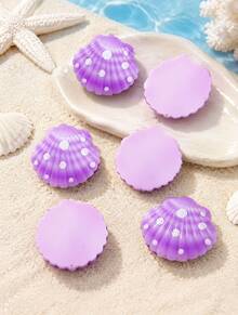 0.98 Inch / 2.5cm Resin Seashell Decor, Mini Artificial Seashell Ornament For Wedding, Holiday, Home Crafts & Home Decor Accessories - Gradient purple - View 6