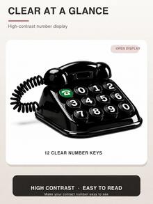 1pc Retro Telephone-Shaped Temporary Parking Number Plate, Magnetic Privacy Handset, Customizable Phone Number Display, Residue-Free Dashboard Contact Sign For Cars - A - View 5