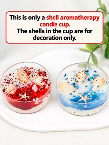 Joivida 1/2Pcs Beach Scented Soy Wax Candles, Conch Jar Candle With Seashell Starfish Decor, Coastal Aromatherapy Home Fragrance For Bedroom Bathroom, 6 Scents, Perfect Gift(Random Shell Size & Color; Slight Bead/Glitter Shedding Is Normal) - multicolor - View 14