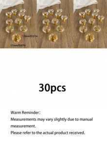 20pcs/30pcs /40pcs/80pcsAcrylic Handle Transparent Crystal Wardrobe Door Diamond Drawer Pulls - gold - View 10