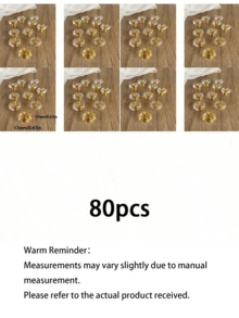 20pcs/30pcs /40pcs/80pcsAcrylic Handle Transparent Crystal Wardrobe Door Diamond Drawer Pulls - gold - View 8
