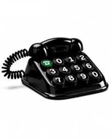 1pc Retro Telephone-Shaped Temporary Parking Number Plate, Magnetic Privacy Handset, Customizable Phone Number Display, Residue-Free Dashboard Contact Sign For Cars - A - View 2