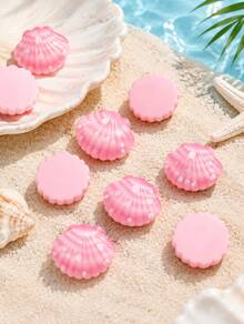 0.98 Inch / 2.5cm Resin Seashell Decor, Mini Artificial Seashell Ornament For Wedding, Holiday, Home Crafts & Home Decor Accessories - Gradient powder - View 8
