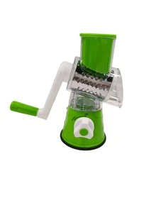 Set Parutan Keju Putar, Parutan Dapur 3 Mata Pisau, Pencincang Sayuran, Parutan Keju dan Kacang Cepat - MultiWarna - View 9
