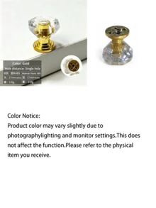 20pcs/30pcs /40pcs/80pcsAcrylic Handle Transparent Crystal Wardrobe Door Diamond Drawer Pulls - gold - View 4