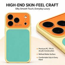 Teckwe Luxury New Phone Case: Summer Contrast-Colored Crystal Large-View Window Shockproof Dopamine Color-Block Phone Case Compatible Compatible With Iphone 18/17/16/15/14/13 Plus Pro Pro Max, Bumper Shockproof Hard Back Cover, Anti-Scratch & Anti-Fingerprint, Reinforced Drop Defense, Camera Lens Guard, Precise Cutouts, Slim Lightweight Rugged Bumper Protective Case - Multicolor - View 5