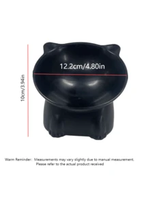 Double-Ear High-Foot Cat Bowl Set, Slanted Neck Protection Cat Food Bowl, Effectively Prevents Cat Black Chin, Raised Base Reduces Neck Pressure, Shared Feeding Bowl For Multi-Cat Households, Dual-Use For - 150ml - View 5