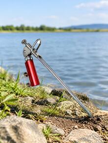 Fishing Rod Holder Ground Insert Bracket, Adjustable Metal Fishing Pole Stand, Portable Bank Fishing Support Holder For Outdoor Lake River Fishing - multicolor - View 2