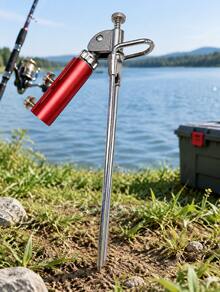 Fishing Rod Holder Ground Insert Bracket, Adjustable Metal Fishing Pole Stand, Portable Bank Fishing Support Holder For Outdoor Lake River Fishing - multicolor - View 7