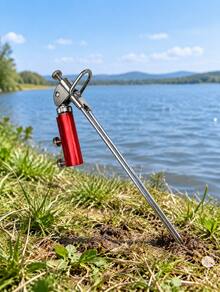 Fishing Rod Holder Ground Insert Bracket, Adjustable Metal Fishing Pole Stand, Portable Bank Fishing Support Holder For Outdoor Lake River Fishing - multicolor - View 6