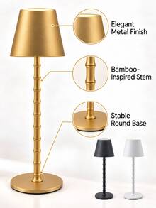 1pc Cordless Table Lamp, Rechargeable Wireless Desk Lamp, Detachable & Easy To Install, Battery Operated Lamp For Dining Table Bar Counter, Minimalist Home Decor - multicolor - View 8