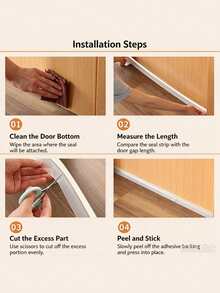 1Roll 36mm X 2M Lower Door Seal Strip Windproof Soundproof Waterproof Self Adhesive For Glass Wooden Door Gap Draft Blocker Weatherproofing - Multicolor 2m - View 3