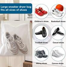 Coarse Mesh Breathable Shoe Laundry Bag, Washing Machine Special Shoe Care Wash Bag, Hanging Drying Mesh Shoe Protector Bag For Sneakers - Clear - View 2